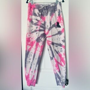 SPREAD LOVE Pink and Gray Tie-Dye Sweatpants